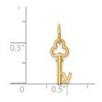 14k Key Letter V Initial Charm - Image 3