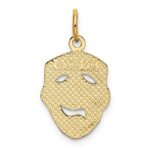 14k Comedy Mask Charm - Image 3