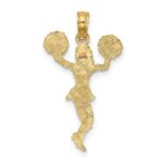 14k Cheerleader with Pom-Poms Charm - Image 3