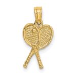 14k Tennis Racquets Charm