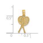 14k Tennis Racquets Charm - Image 3