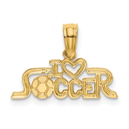 14K I HEART SOCCER Charm