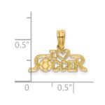 14K I HEART SOCCER Charm - Image 3