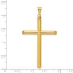 14k Large 3-D Polished Hollow Cross Pendant - Image 3