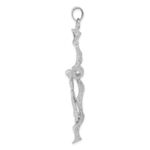 14K White Gold Large Crucifix Pendant - Image 2