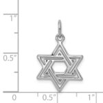 14K White Gold Star of David Charm - Image 4