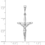 14k White Gold Passion Crucifix Pendant - Image 3