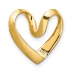 14K Polished Spiral Heart Chain Slide - Image 3