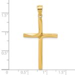 14k Polished Cross Pendant - Image 4