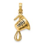 14K 3-D Black Enameled Measuring Cup and Whisk Pendant