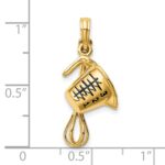 14K 3-D Black Enameled Measuring Cup and Whisk Pendant - Image 3