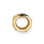 14k Diamond-cut Mini Plumeria Barrel Slide - Image 4