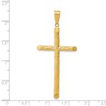 14k Fancy Textured Cross Pendant - Image 3