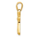 14k Polished Freeform Cross Pendant - Image 2