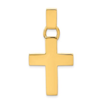 14k Hollow Cross Pendant
