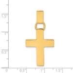 14k Hollow Cross Pendant - Image 4