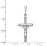 14k White Gold Crucifix Pendant - Image 3