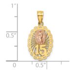 14k Two-tone 15 Our Lady of Guadalupe Pendant - Image 4