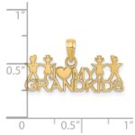 14k I LOVE MY GRANDKIDS Charm - Image 3