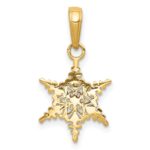 14k Small Snowflake Pendant - Image 4