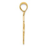 14k Filigree Fleur de Lis Pendant - Image 2