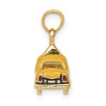 14k 3-D Enameled TAXI Pendant - Image 2
