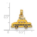 14k 3-D Enameled TAXI Pendant - Image 4