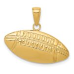 14k Polished Medium Football Charm