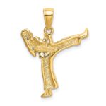 14k Girl Karate Charm - Image 3