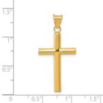 14K Polished Hollow Cross Pendant - Image 4