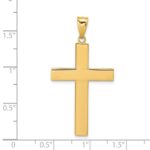 14k Hollow Cross Pendant - Image 4