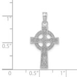 14k White Gold Celtic Cross Pendant - Image 4