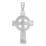14k White Gold Celtic Cross Pendant - Image 3