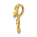 14k Satin Diamond-cut Rose Chain Slide - Image 2