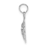 14K White Gold Polished Sand Dollar Pendant - Image 2