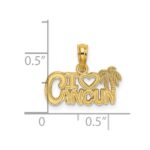 14k I HEART CANCUN Cut-out Charm - Image 3