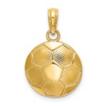 14k Domed Soccer Ball Charm