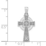 14k White Gold Celtic Cross Pendant - Image 4