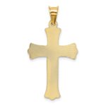 14k Polished Satin and Diamond-cut Crucifix Pendant - Image 3