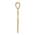 14k Polished and Satin Hollow Saint Anthony Oval Medal Pendant - Image 2