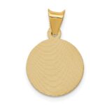 14k Polished and Diamond-cut Baptism Round Pendant - Image 4