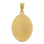 14K with Rose and White Rhodium Diamond-cut Solid Large Our Lady Of Guadalupe Oval Pendant - Image 4