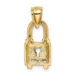 14K Polished Padlock Charm - Image 3