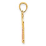 14K Two-tone Polished Infinity Heart Pendant - Image 2