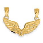 14K Polished 2-Piece Break Apart Angel Wings Pendants