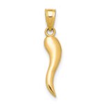 14k Italian Horn Pendant
