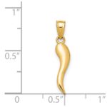 14k Italian Horn Pendant - Image 4