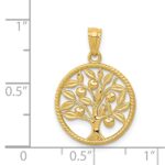 14k Polished Tree Of Life in Round Pendant - Image 4