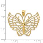 14k Polished Large Filigree Butterfly Pendant - Image 4