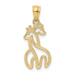 14K Polished Interlocking Giraffes Pendant - Image 3
